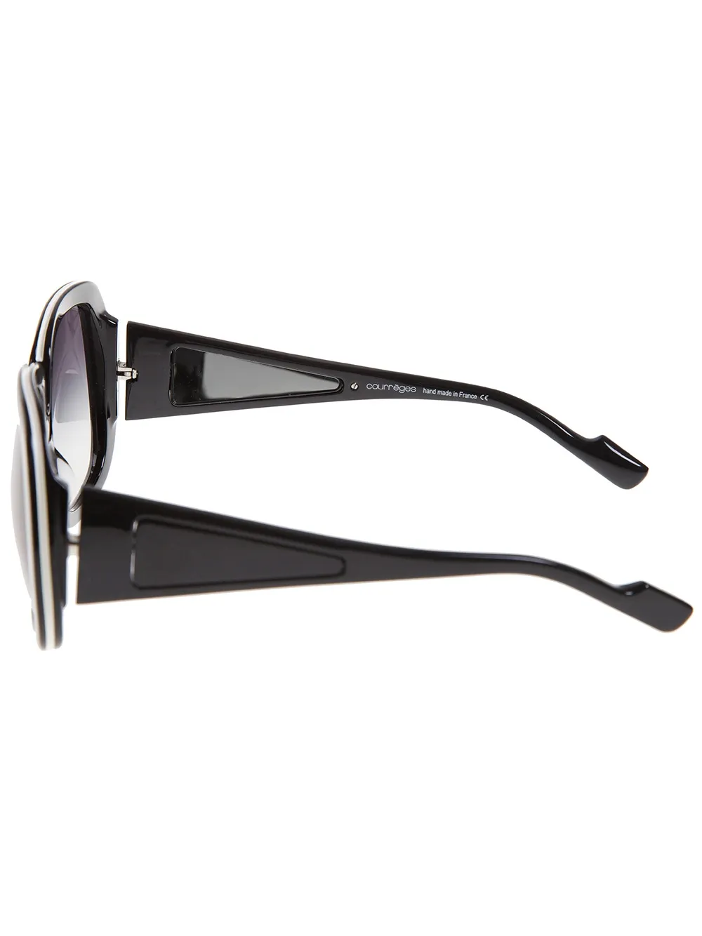 Courrèges monochrome sunglasses Zwart