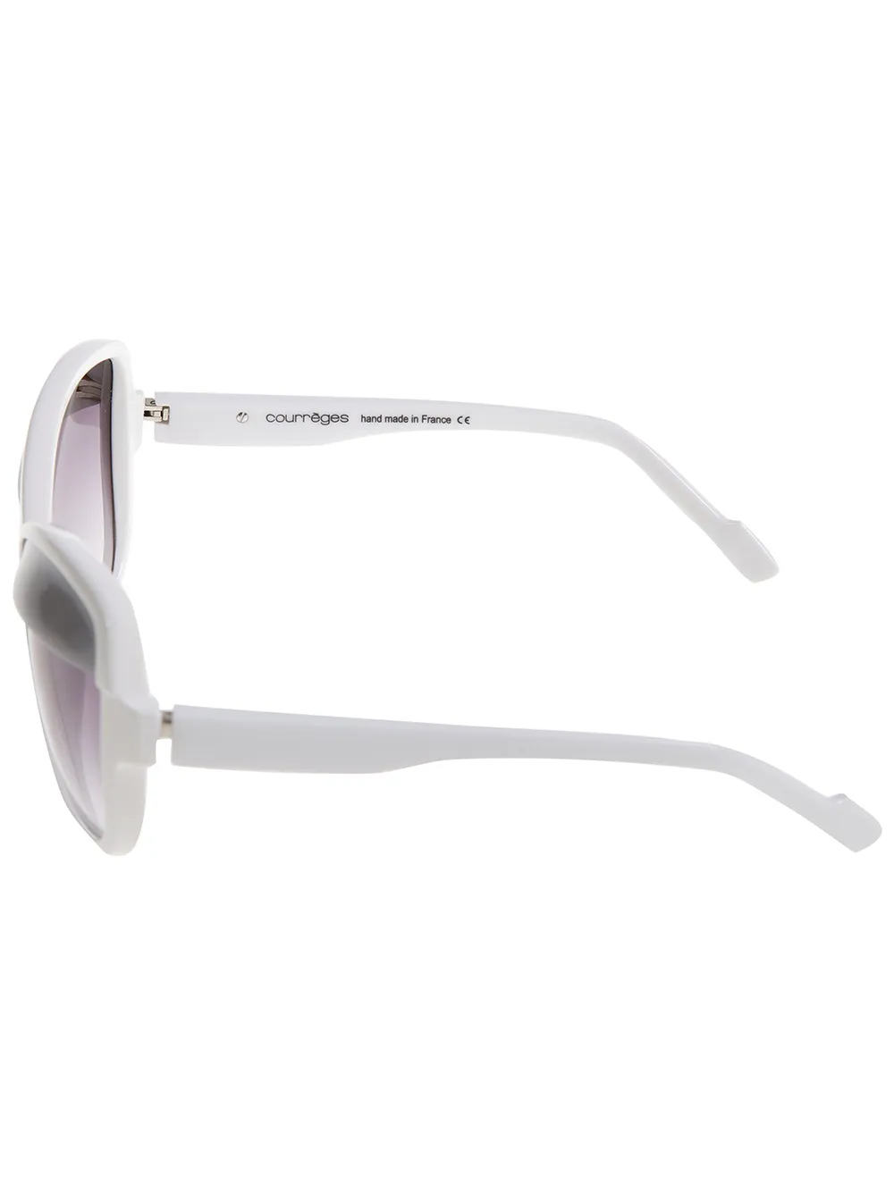 Courrèges bi-colour sunglasses Wit
