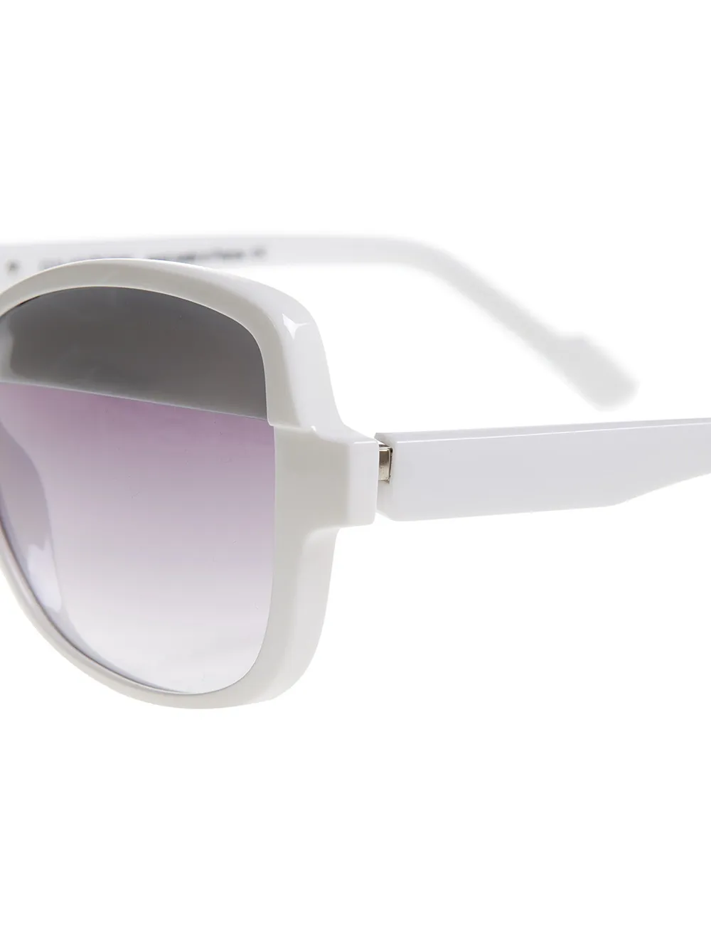 Courrèges bi-colour sunglasses Wit