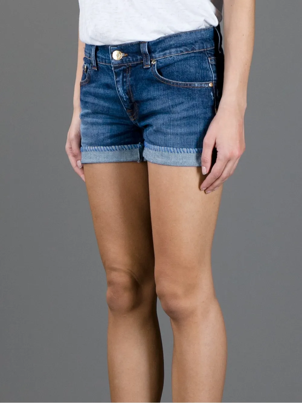  Pierre Balmain Denim Shorts - Blue 