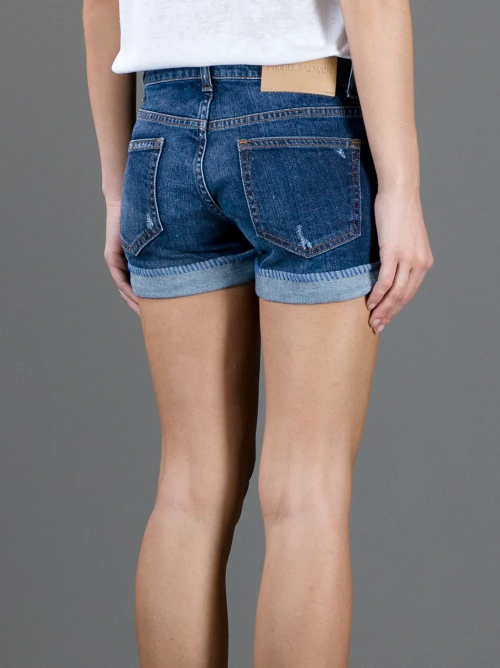 Pierre Balmain denim shorts Blauw