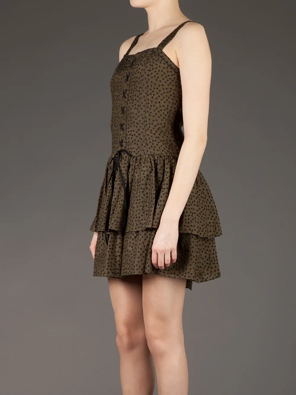Edun Pleated Dress In Brown