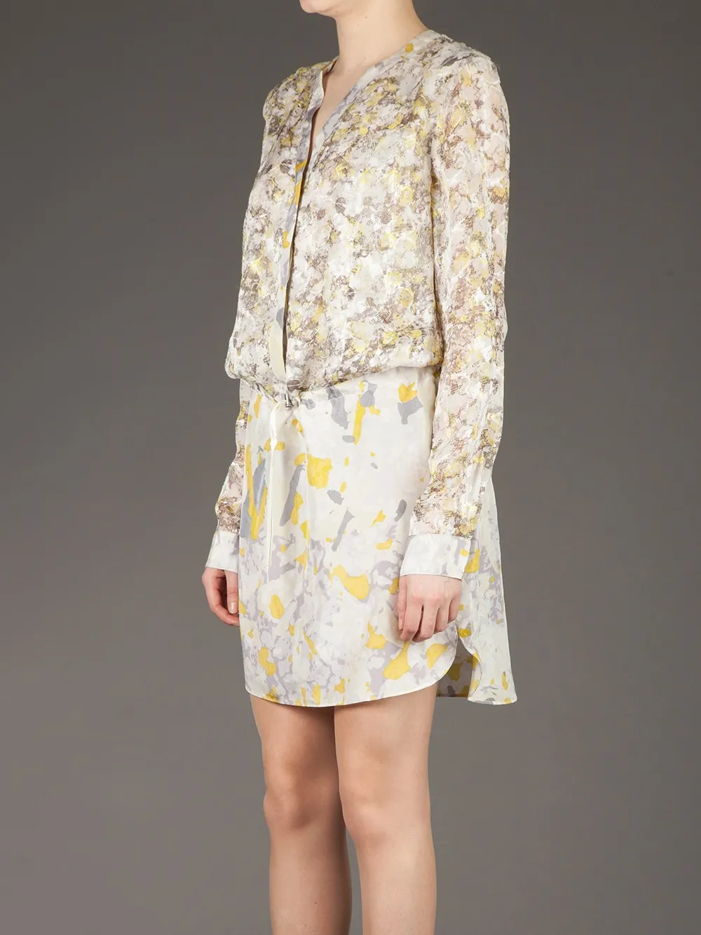 Edun Printed Shirt Dress In Multi