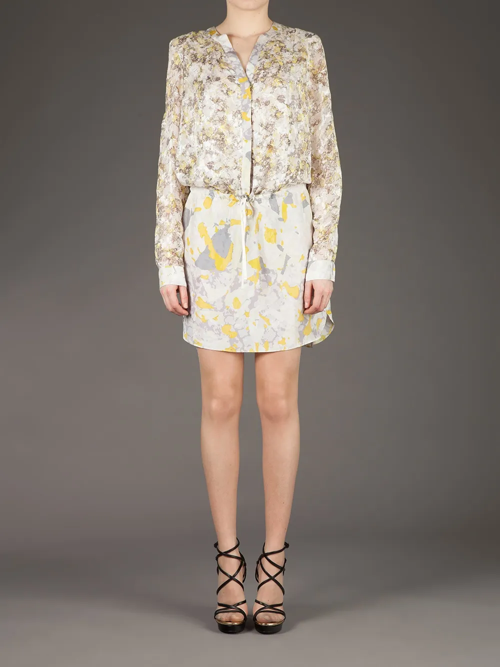 Edun Printed Shirt Dress In Multi