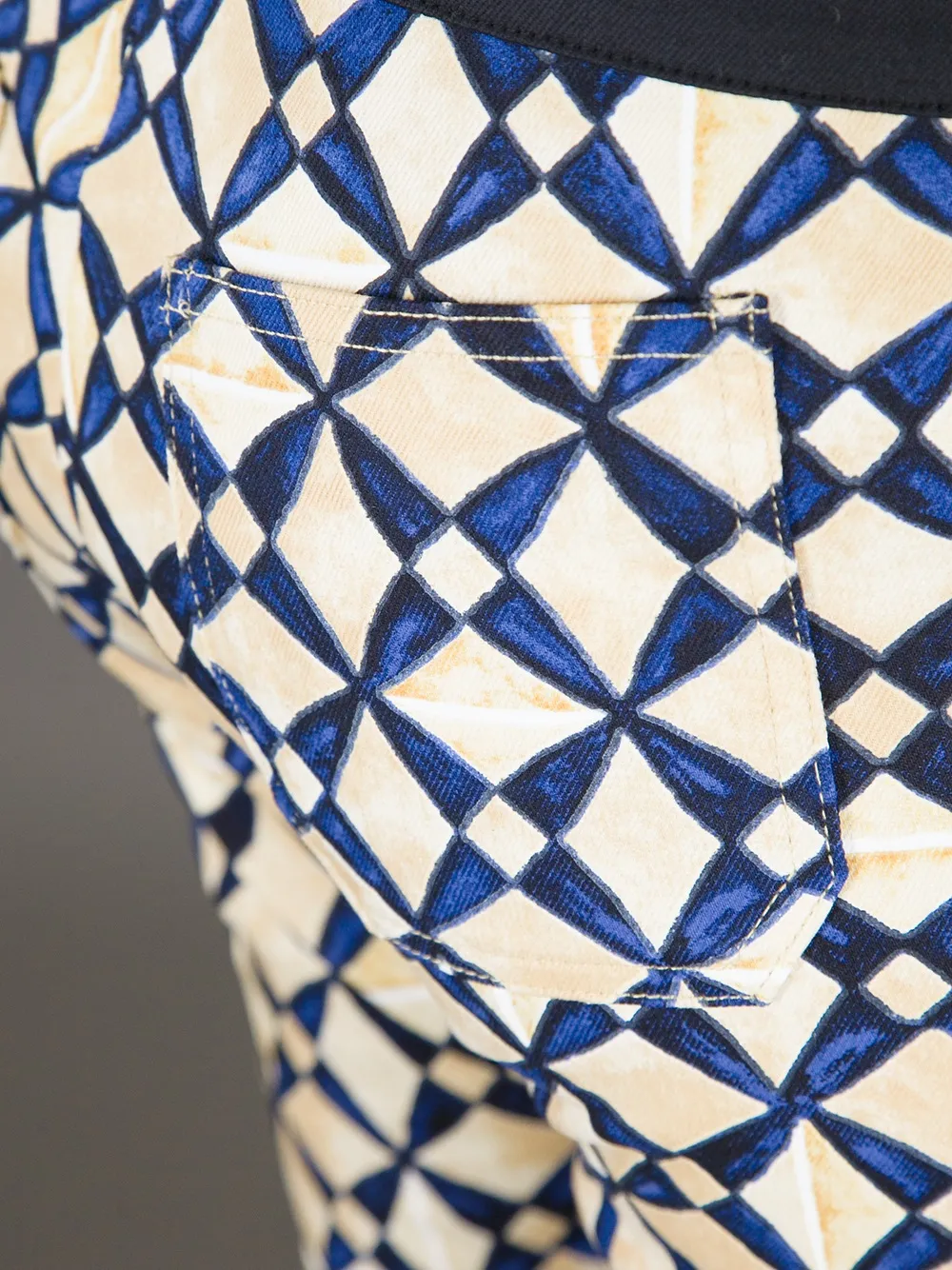 Balenciaga geometric print jeggings Geel