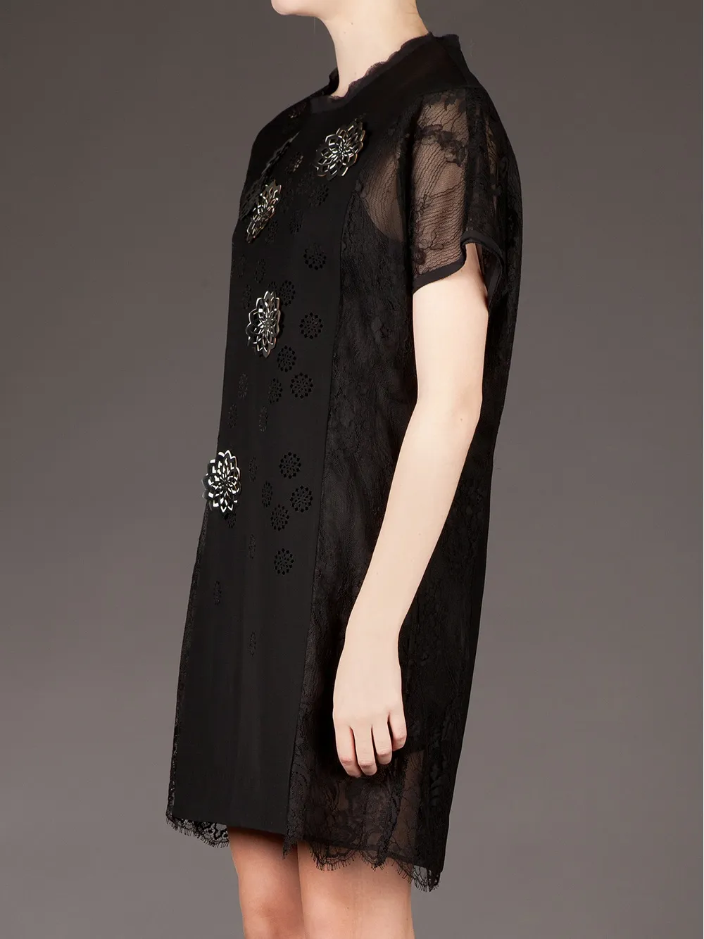 Sharon Wauchob Semi Sheer Shift Dress In Black