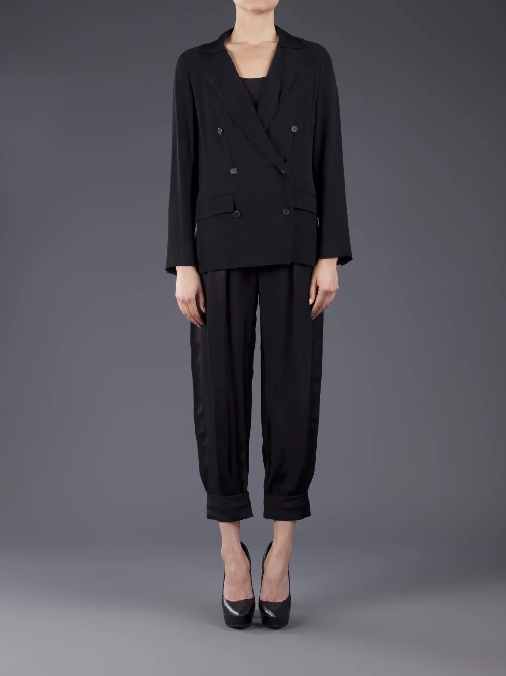 Lanvin Double breasted blazer Zwart