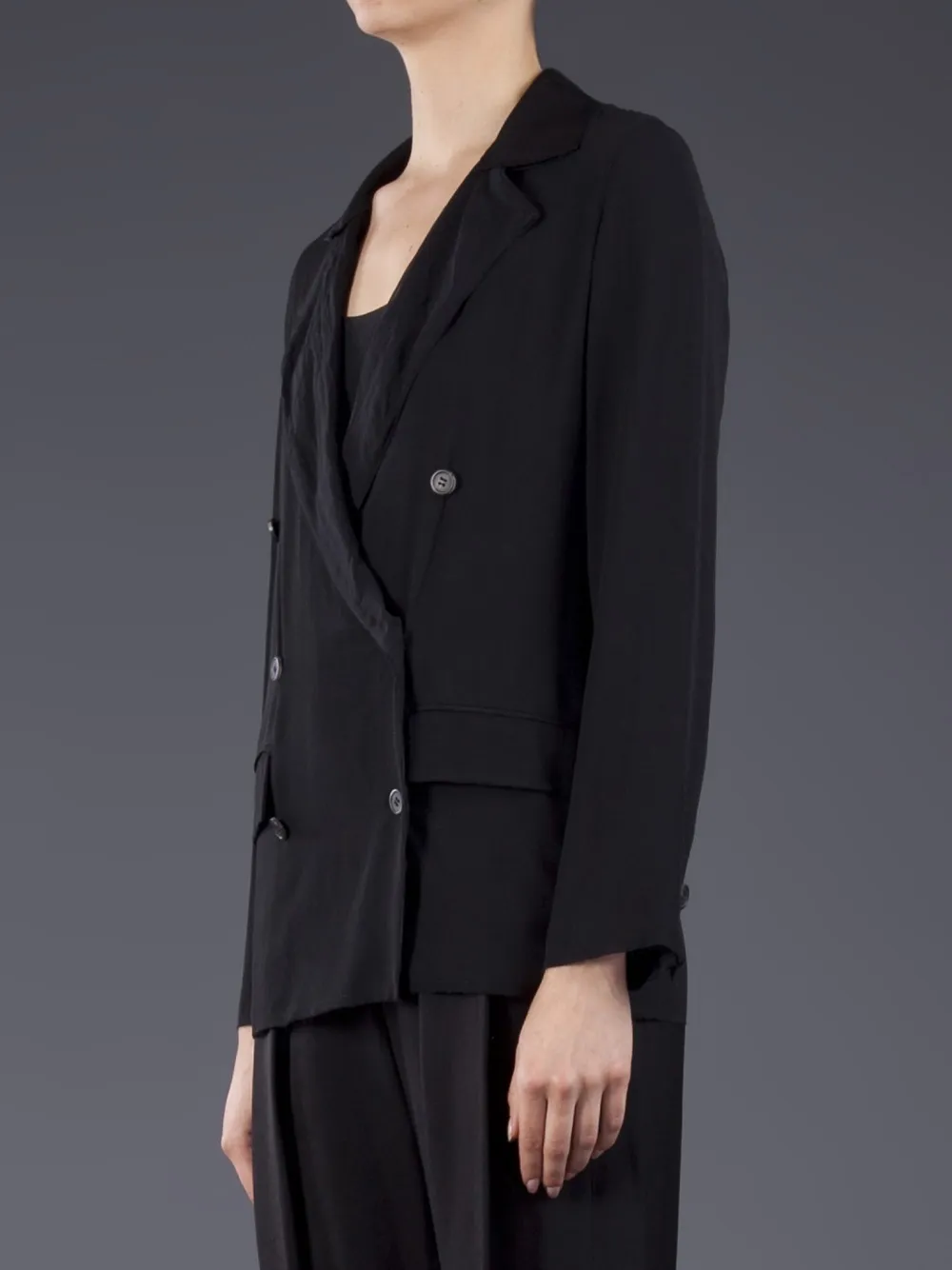 Lanvin Double breasted blazer Zwart