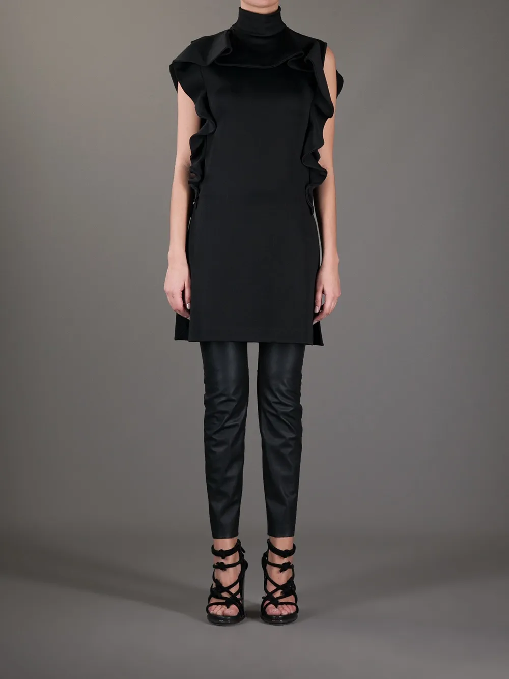  Givenchy Ruffe Tunic Cress - Negro 