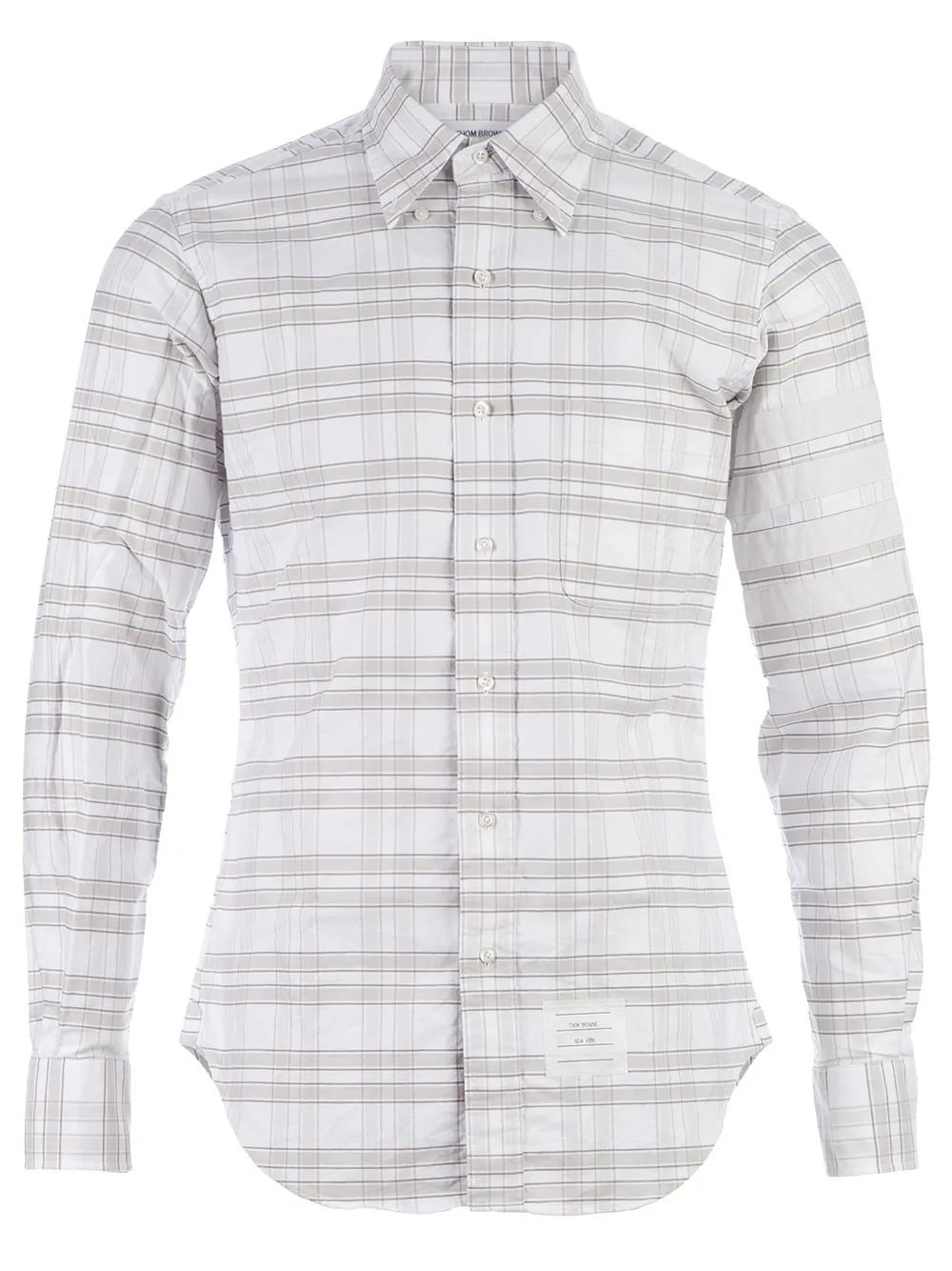 Thom Browne striped button down shirt | Grey | Image 1
