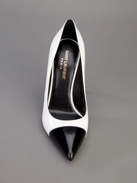 white saint laurent pumps