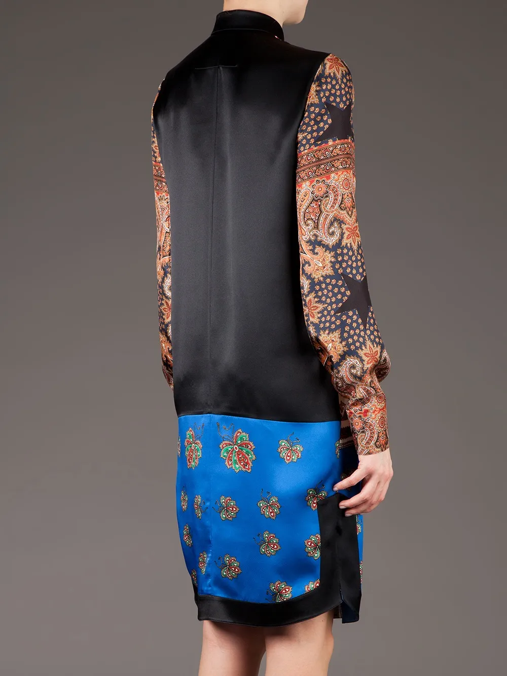 Givenchy scarf print shirt dress Zwart