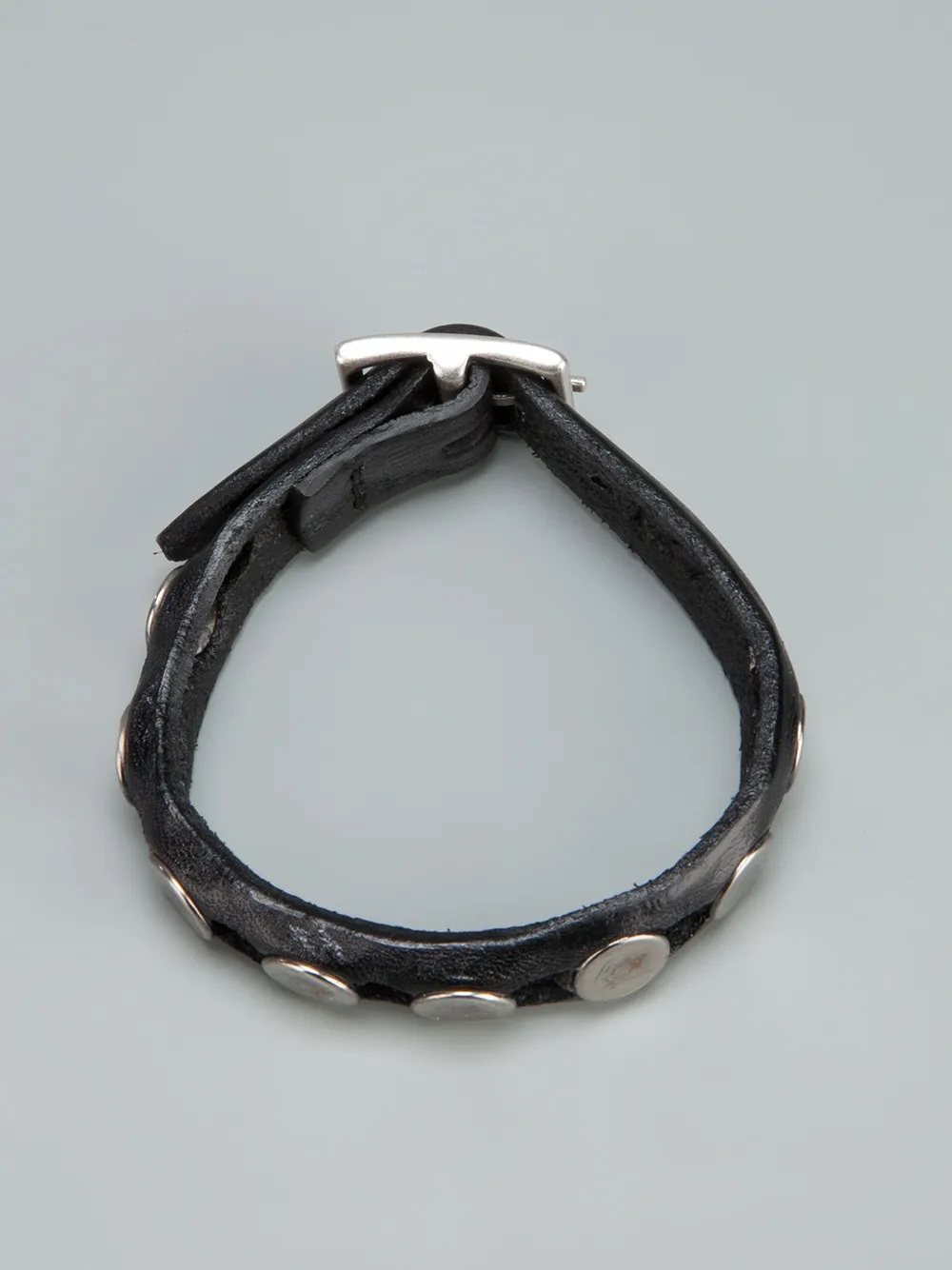  Orciani Studded Leather Bracelet - Black 