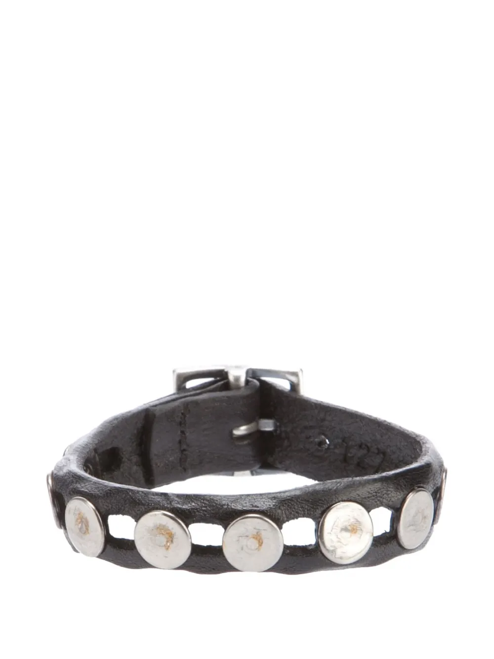 Orciani studded leather bracelet - Nero