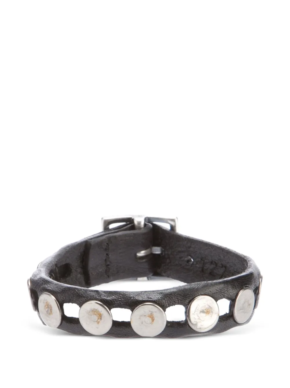 Orciani studded leather bracelet - Nero