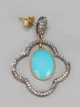 Gems N' Crafts turquoise diamond drop earrings