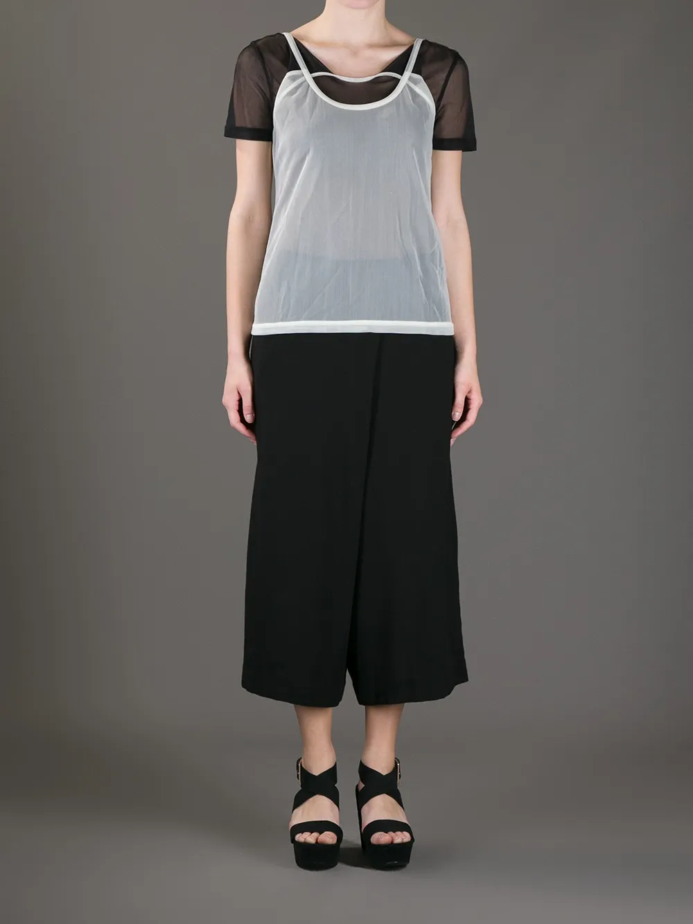 Junya Watanabe Layered Sheer T-shirt In Multi