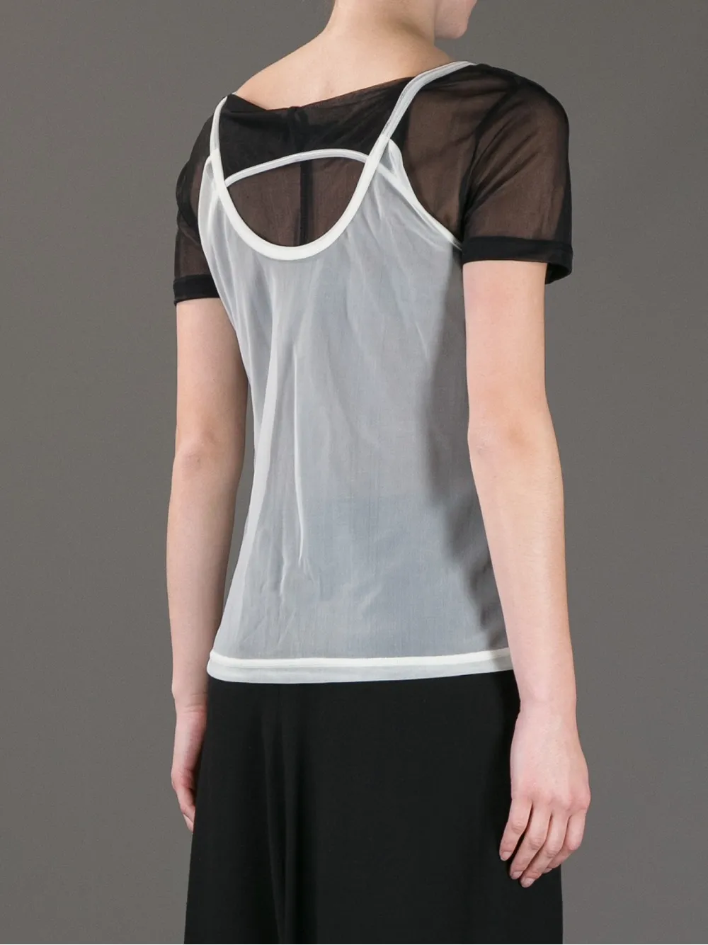 Junya Watanabe Layered Sheer T-shirt In Multi