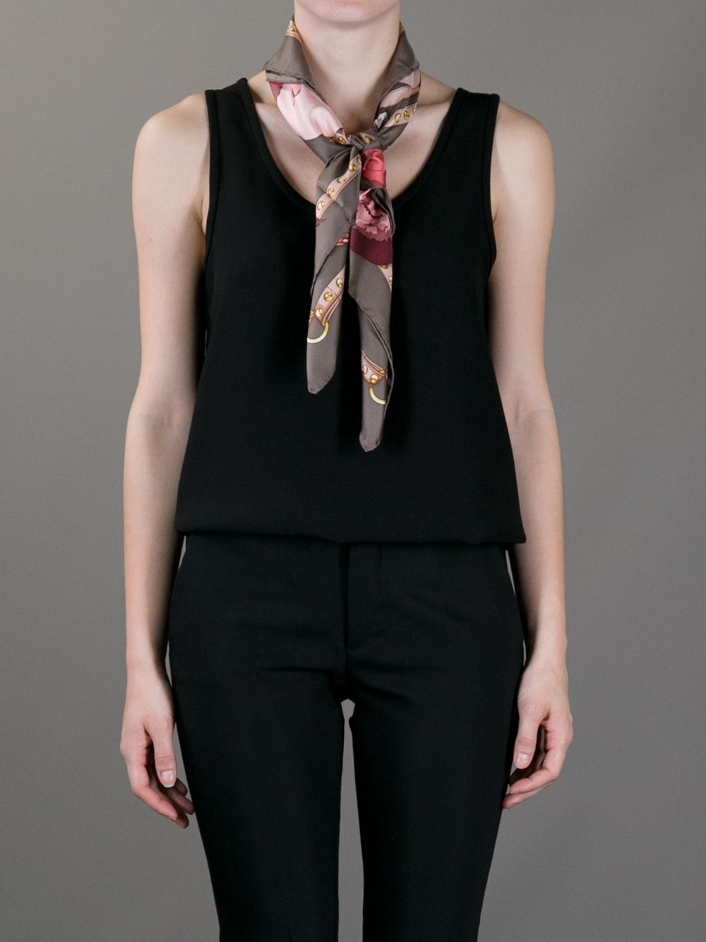 Gucci floral print scarf Bruin