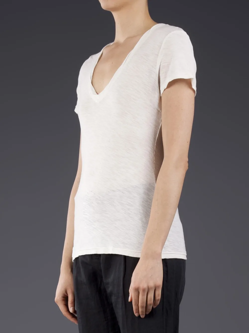 James Perse Casual v-neck t-shirt Wit