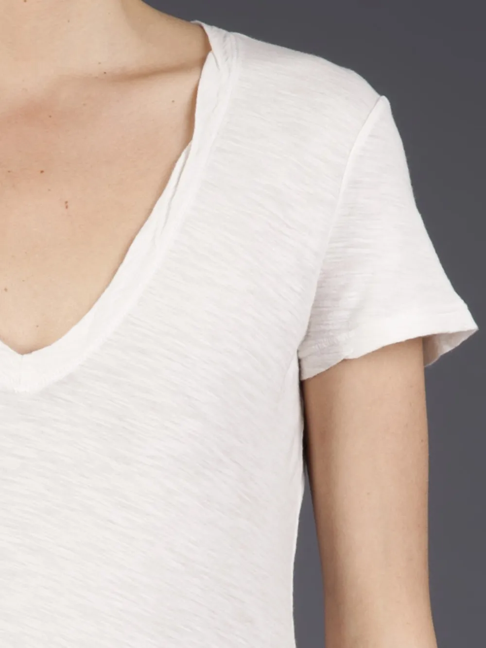 James Perse Casual v-neck t-shirt Wit