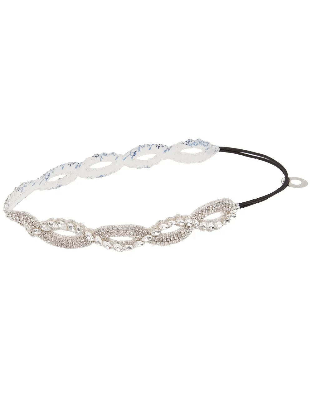 Deepa Gurnani diamanté embellished headband | Metallic | Image 1