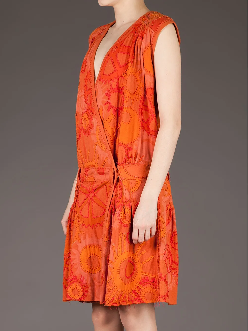 Projet Alabama Sunshine Patterned Wrap Dress In Yellow
