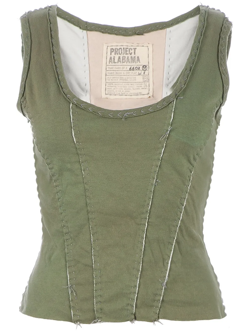 Projet Alabama stitch trim tank top | Green | Image 1