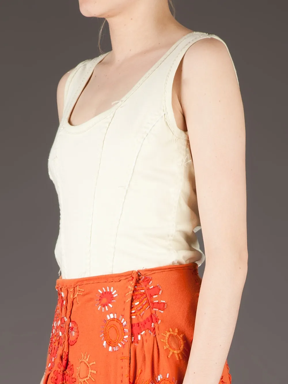 Projet Alabama Scoop Neck Tank Top In White
