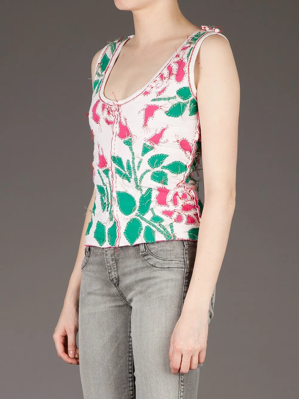Projet Alabama Patterned Tank Top In Pink