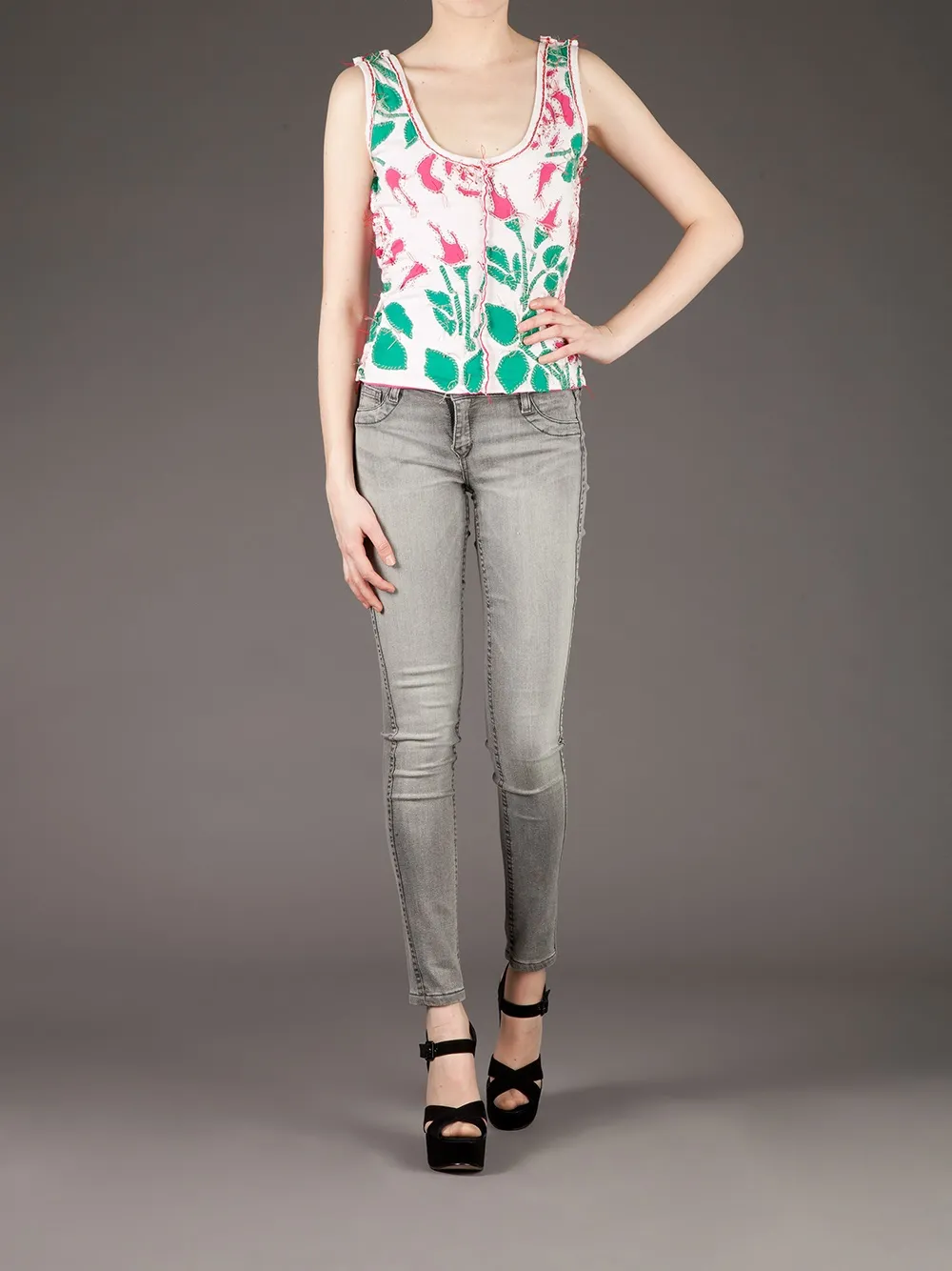 Projet Alabama Patterned Tank Top In Pink