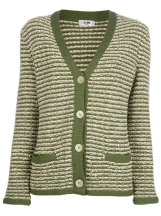 Céline Pre-Owned Striped Knit Sweater 