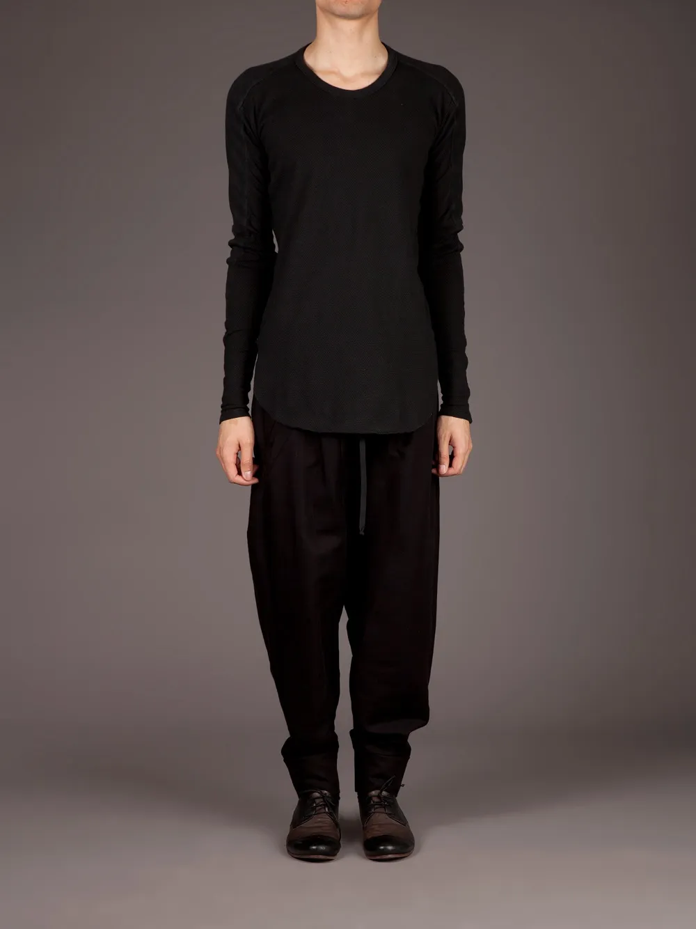 Lost & Found Ria Dunn dropped crotch trouser - Zwart
