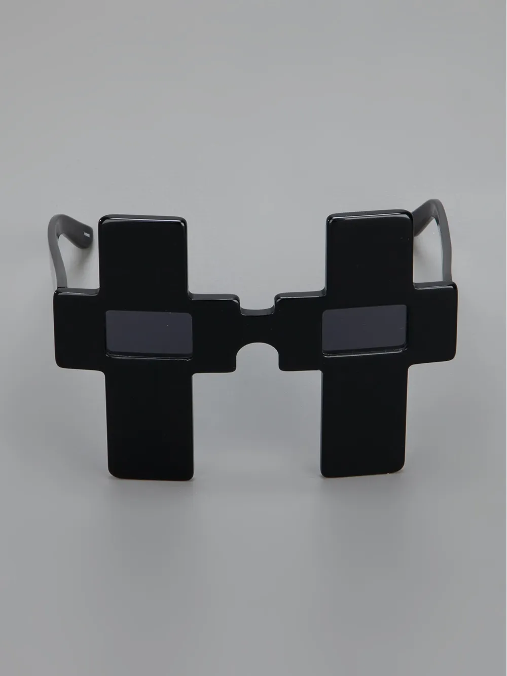 Linda Farrow cross sunglasses - Zwart