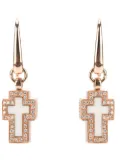 Gavello cross diamond earrings - Metallic