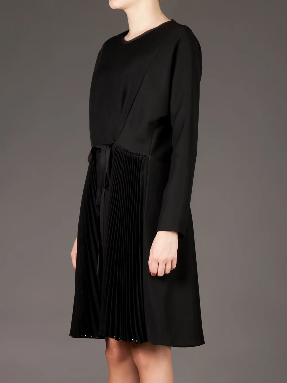 Sharon Wauchob Pleated Loose Fit Dress In Black