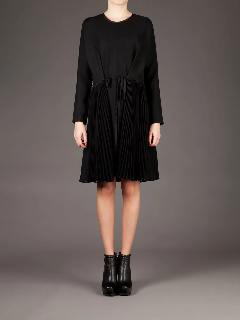 Sharon Wauchob Pleated Loose Fit Dress In Black