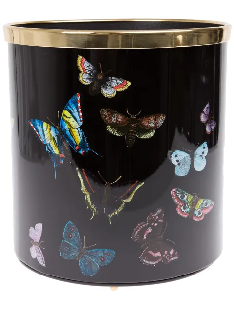Fornasetti papelera con motivo de mariposas