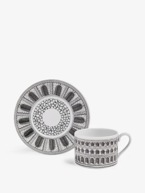 Fornasetti Architettura tea cup and saucer