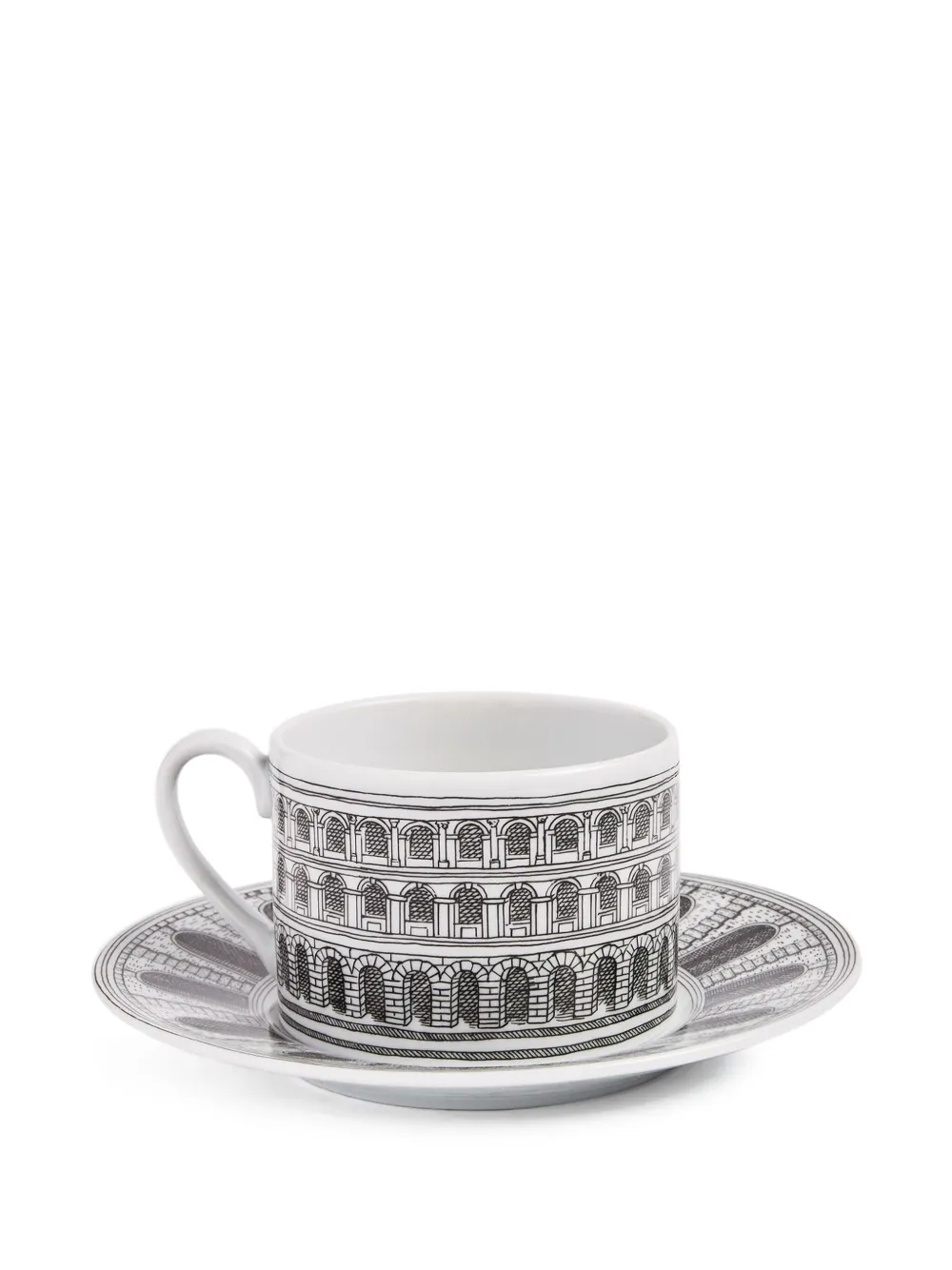 Fornasetti Architettura tea cup and saucer | Tea & Coffee | Image 2