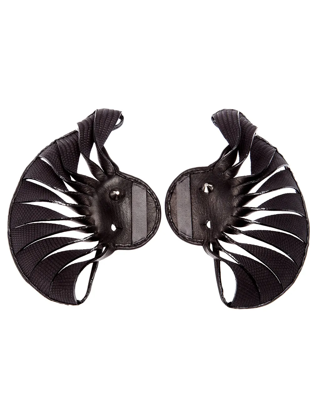 Thomasine slit shell cuff | Black | Image 1