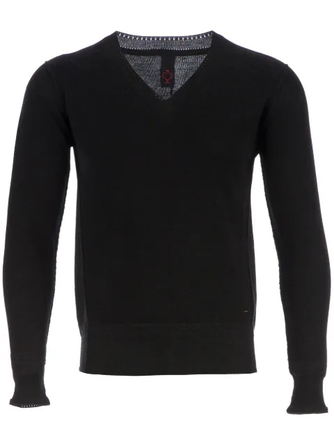 Side Slope v-neck sweater