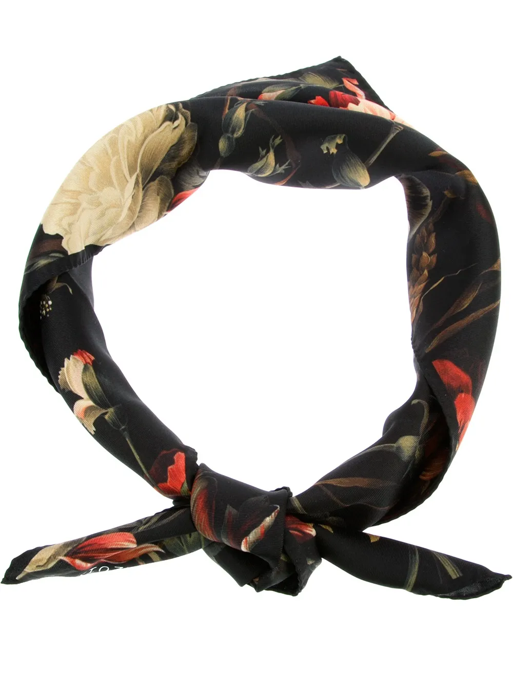 Givenchy floral silk scarf - Nero
