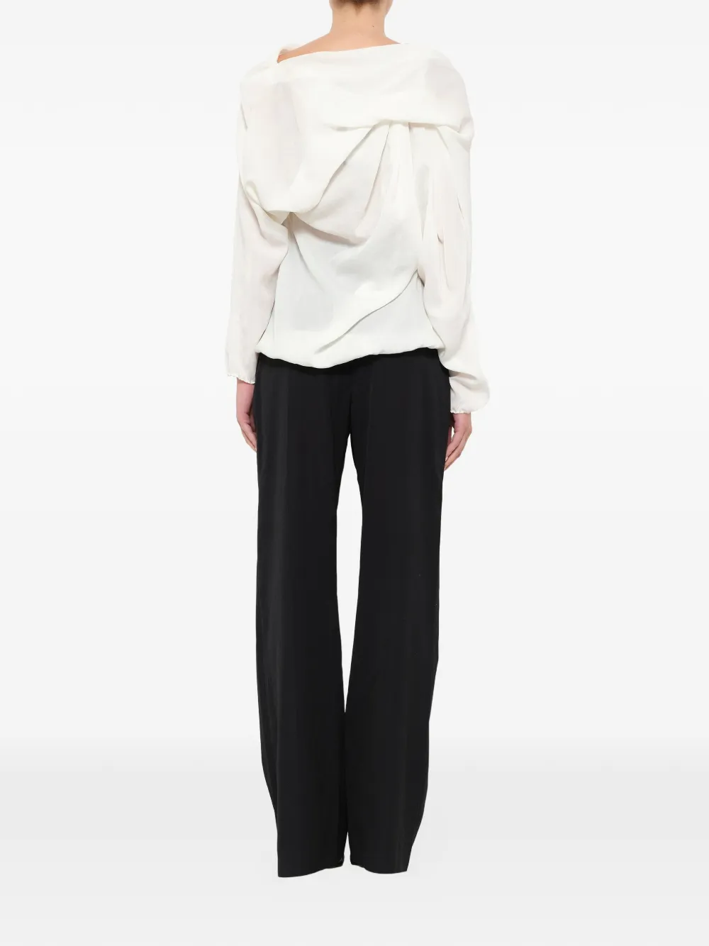  Lanvin Drapierte Bluse   Weiß 
