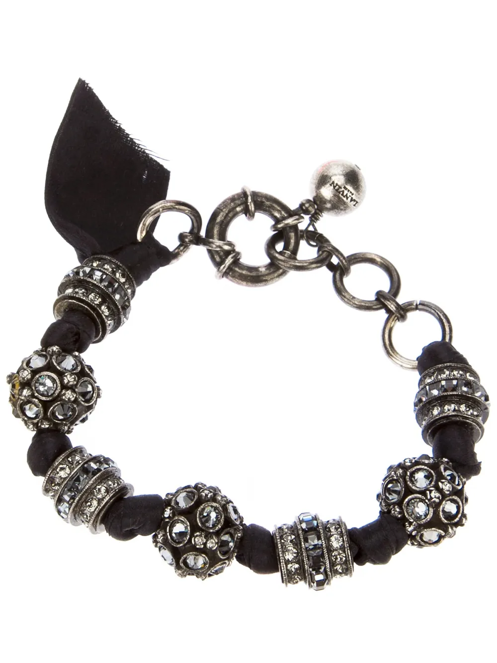 Lanvin Beaded Chunky Bracelet In Silver