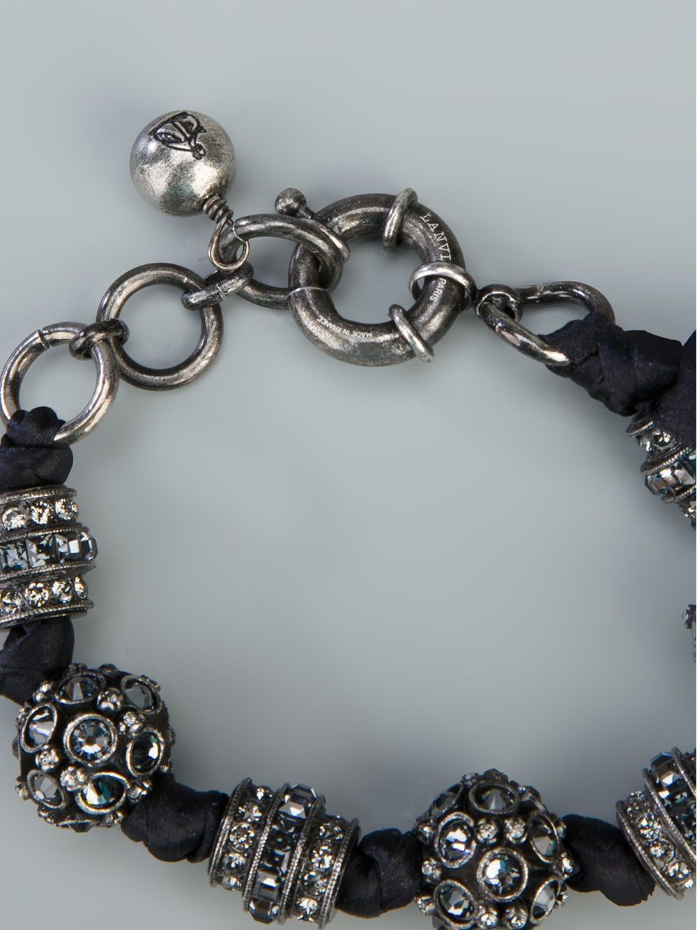 Lanvin Beaded Chunky Bracelet In Silver