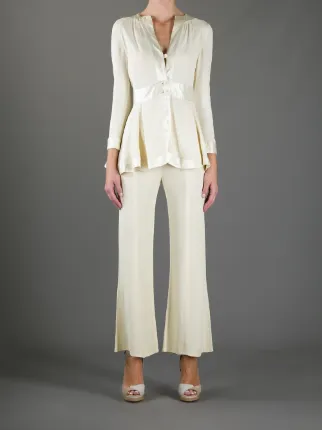 ladies crepe trouser suit