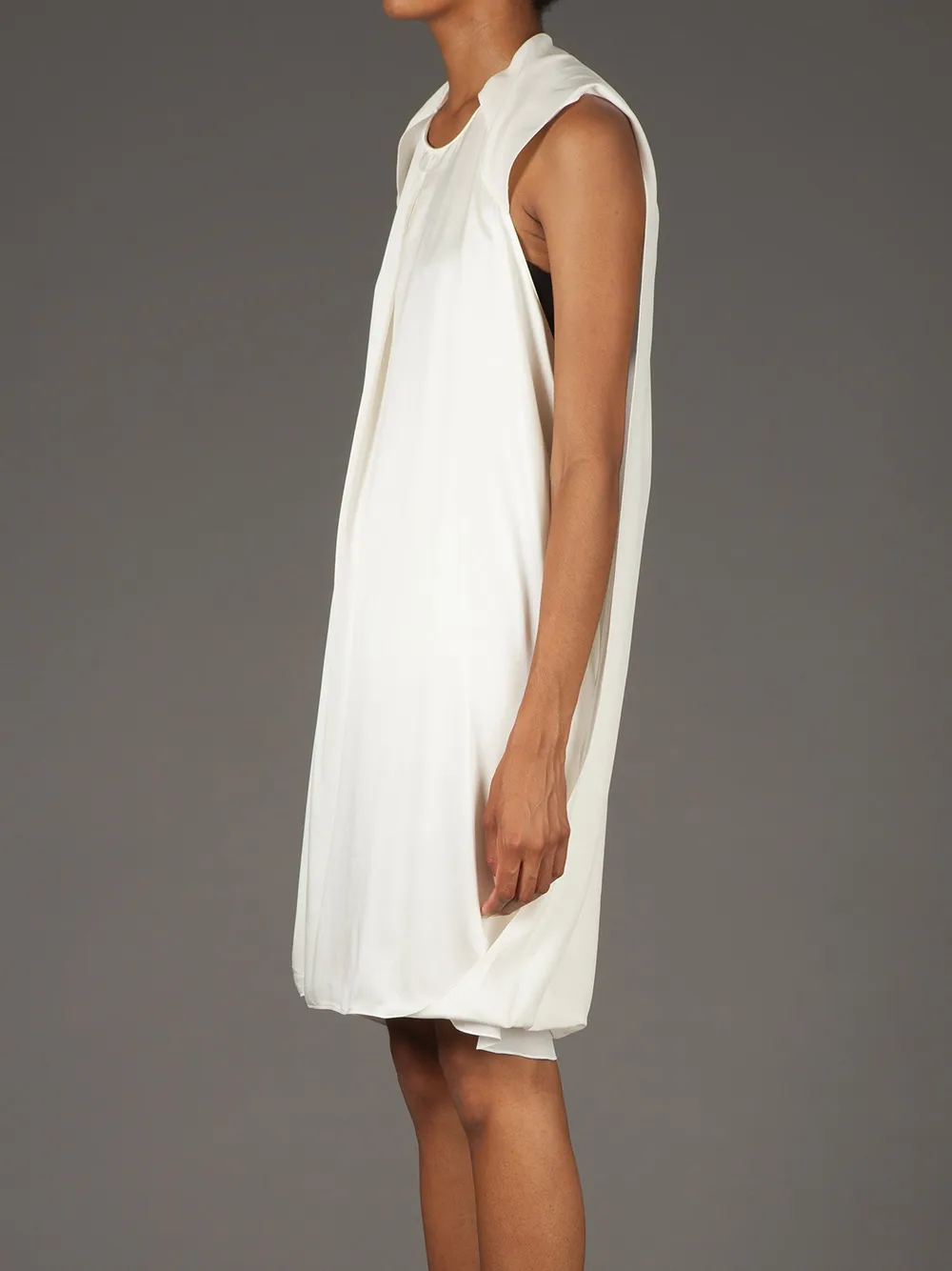 Maison Rabih Kayrouz pleated sleeveless dress ECRU