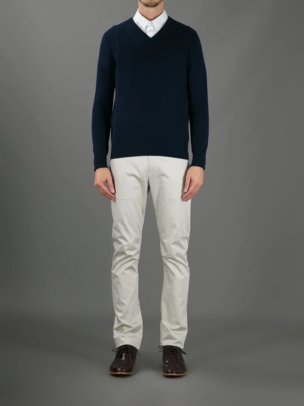 Ballantyne v-neck sweater - Blauw