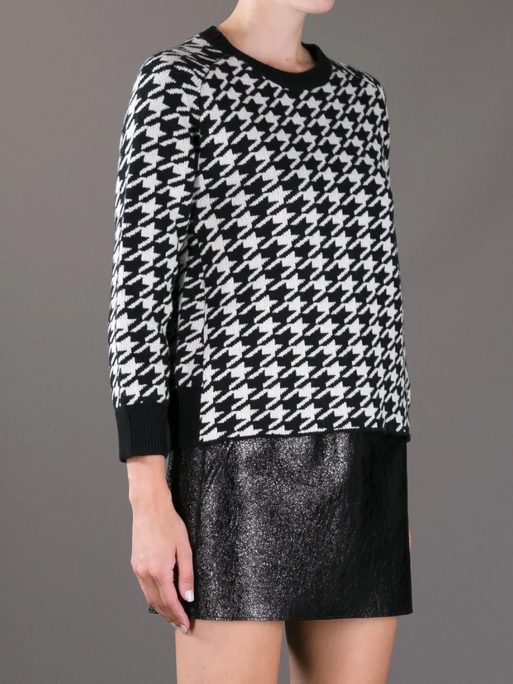 Golden Goose Houndstooth Print Sweater In Multi